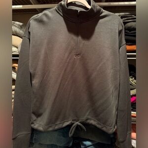 GAIAM Olive 1/4 zip tie accent pullover